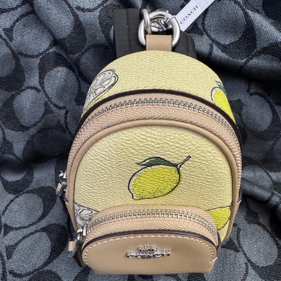 Coach Lemon mini coin pouch backpack. NWT - Picture 2 of 5